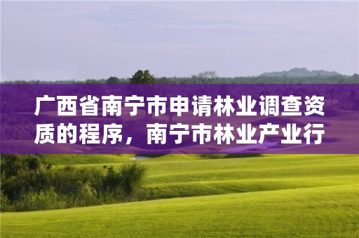 广西省南宁市申请林业调查资质的程序,南宁市林业产业行业协会