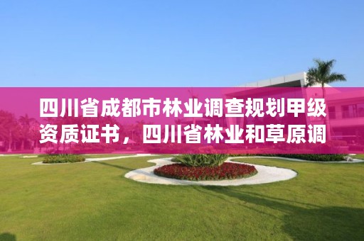 四川省成都市林业调查规划甲级资质证书,四川省林业和草原调查规划设计项目收费指导价标准