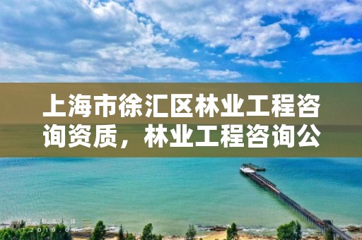 上海市徐汇区林业工程咨询资质,林业工程咨询公司