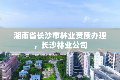 湖南省长沙市林业资质办理，长沙林业公司
