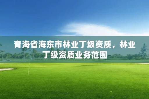 青海省海东市林业丁级资质,林业丁级资质业务范围