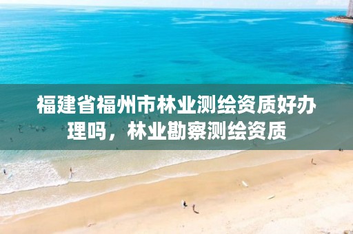 福建省福州市林业测绘资质好办理吗，林业勘察测绘资质