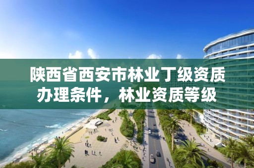 陕西省西安市林业丁级资质办理条件,林业资质等级