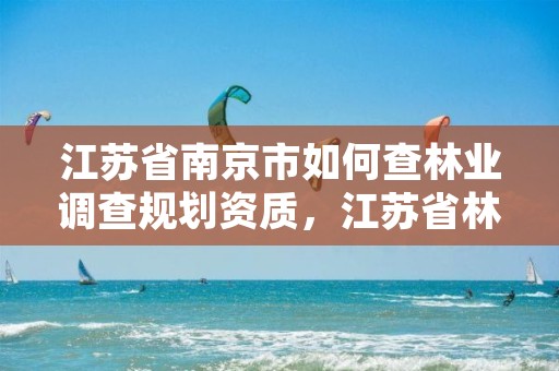 江苏省南京市如何查林业调查规划资质,江苏省林业调查规划设计院