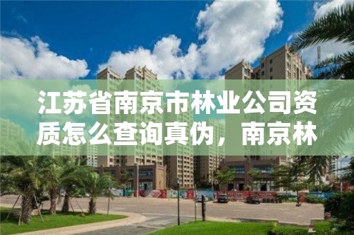 江苏省南京市林业公司资质怎么查询真伪,南京林业管理局