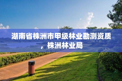 湖南省株洲市甲级林业勘测资质,株洲林业局