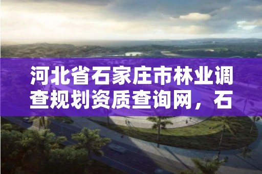 河北省石家庄市林业调查规划资质查询网，石家庄市林业和草原局