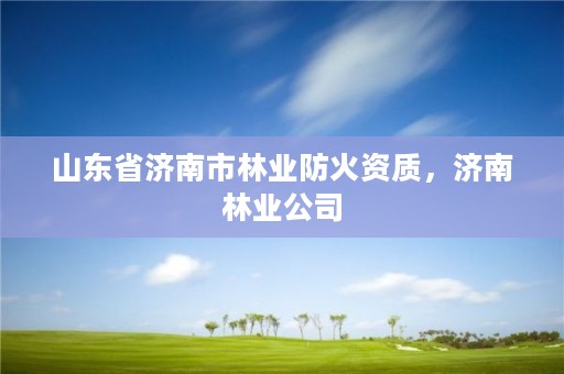 山东省济南市林业防火资质,济南林业公司