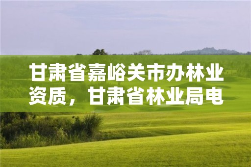 甘肃省嘉峪关市办林业资质,甘肃省林业局电话号码多少