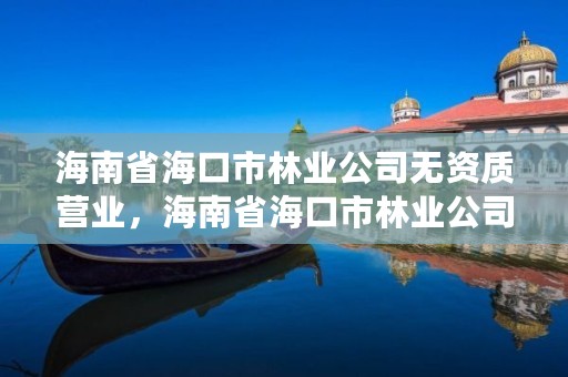 海南省海口市林业公司无资质营业,海南省海口市林业公司无资质营业执照办理