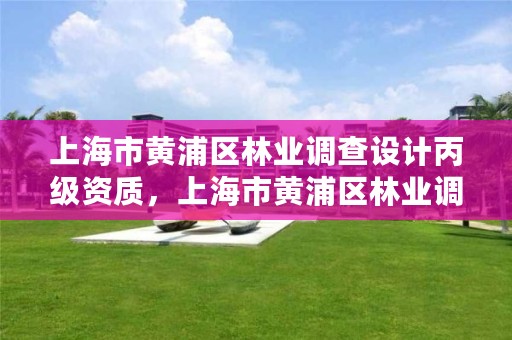 上海市黄浦区林业调查设计丙级资质,上海市黄浦区林业调查设计丙级资质公示