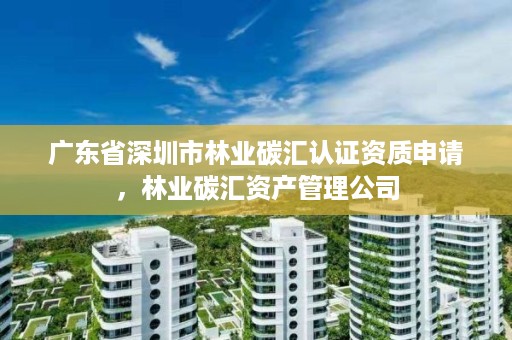 广东省深圳市林业碳汇认证资质申请，林业碳汇资产管理公司