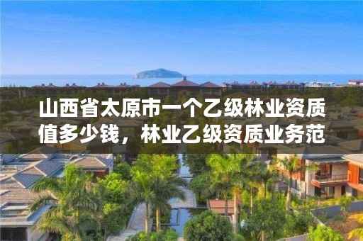 山西省太原市一个乙级林业资质值多少钱,林业乙级资质业务范围