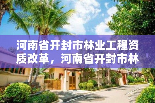 河南省开封市林业工程资质改革,河南省开封市林业工程资质改革实施方案