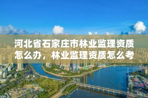 河北省石家庄市林业监理资质怎么办,林业监理资质怎么考