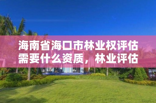 海南省海口市林业权评估需要什么资质,林业评估需要用什么资质