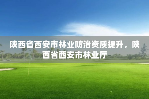 陕西省西安市林业防治资质提升,陕西省西安市林业厅