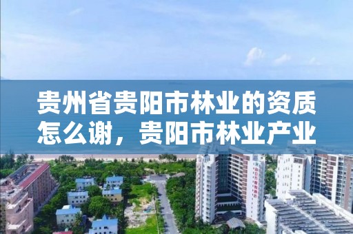 贵州省贵阳市林业的资质怎么谢,贵阳市林业产业发展中心