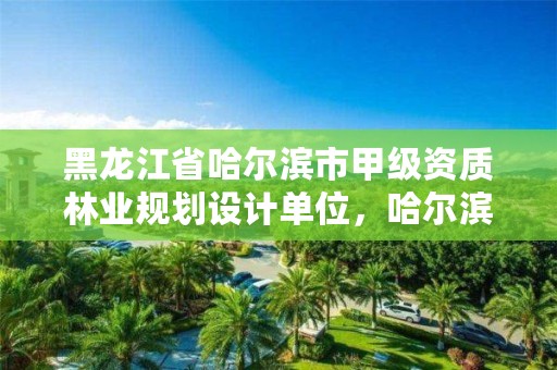 黑龙江省哈尔滨市甲级资质林业规划设计单位,哈尔滨林业调查规划有限公司