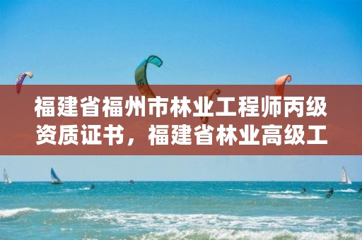 福建省福州市林业工程师丙级资质证书，福建省林业高级工程师评审