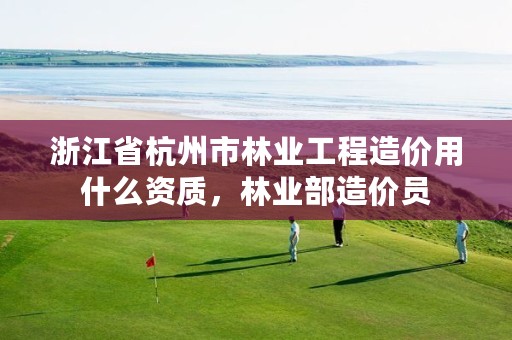 浙江省杭州市林业工程造价用什么资质，林业部造价员