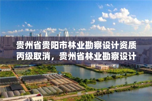 贵州省贵阳市林业勘察设计资质丙级取消,贵州省林业勘察设计院郭颖