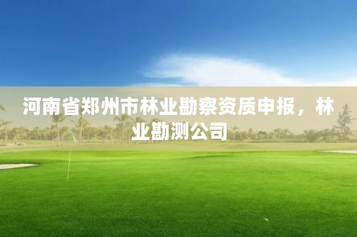 河南省郑州市林业勘察资质申报,林业勘测公司