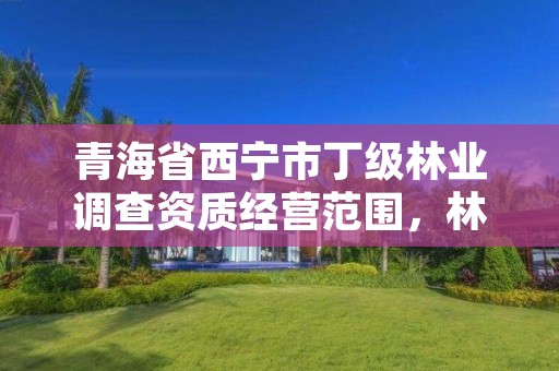 青海省西宁市丁级林业调查资质经营范围，林业调查规划丁级资质