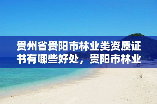 贵州省贵阳市林业类资质证书有哪些好处,贵阳市林业产业发展有限公司