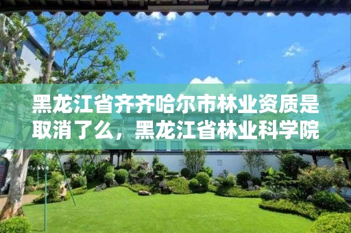 黑龙江省齐齐哈尔市林业资质是取消了么,黑龙江省林业科学院齐齐哈尔分院