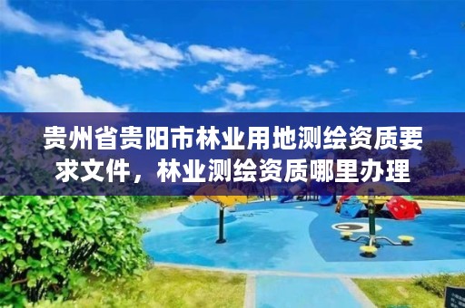 贵州省贵阳市林业用地测绘资质要求文件,林业测绘资质哪里办理