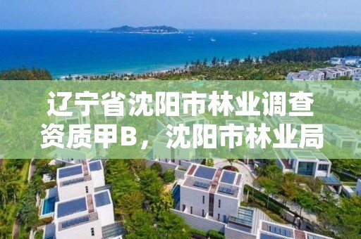 辽宁省沈阳市林业调查资质甲B,沈阳市林业局电话号码