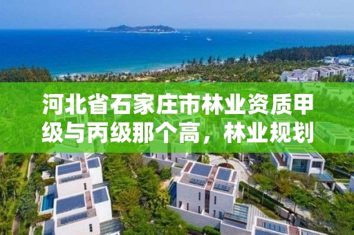 河北省石家庄市林业资质甲级与丙级那个高,林业规划甲级资质单位