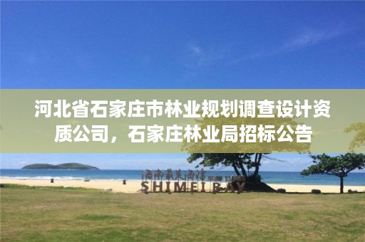 河北省石家庄市林业规划调查设计资质公司,石家庄林业局招标公告