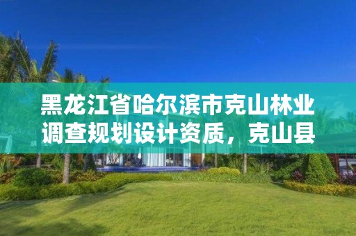 黑龙江省哈尔滨市克山林业调查规划设计资质,克山县林业局现任局长