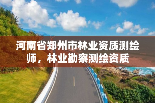 河南省郑州市林业资质测绘师,林业勘察测绘资质