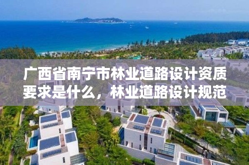 广西省南宁市林业道路设计资质要求是什么,林业道路设计规范
