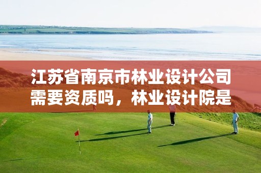 江苏省南京市林业设计公司需要资质吗,林业设计院是做什么的