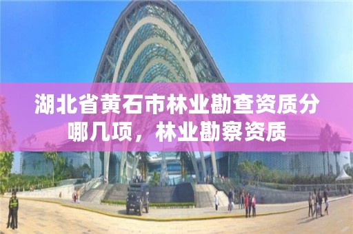 湖北省黄石市林业勘查资质分哪几项，林业勘察资质