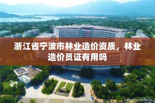 浙江省宁波市林业造价资质,林业造价员证有用吗