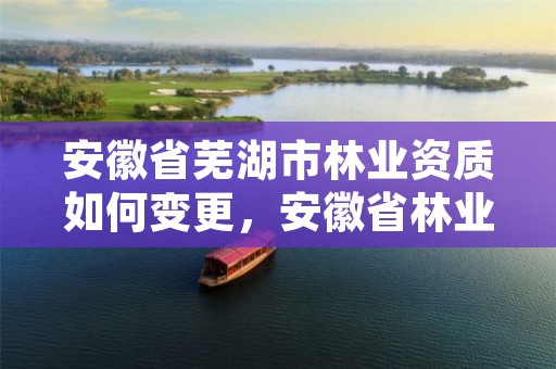 安徽省芜湖市林业资质如何变更,安徽省林业工程系列技术资格评审标准条件