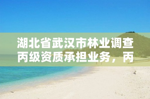 湖北省武汉市林业调查丙级资质承担业务，丙级林业调查资质经营范围