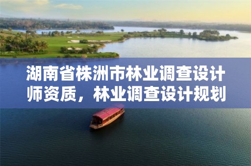 湖南省株洲市林业调查设计师资质,林业调查设计规划资质证书