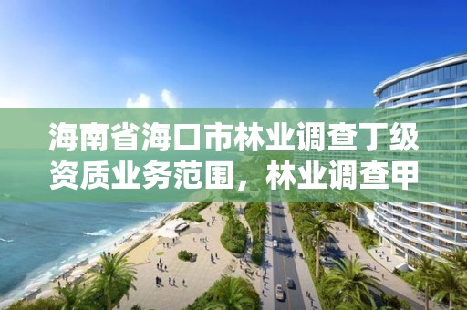 海南省海口市林业调查丁级资质业务范围,林业调查甲级资质