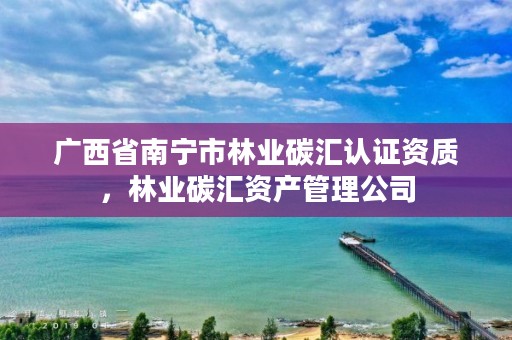 广西省南宁市林业碳汇认证资质,林业碳汇资产管理公司