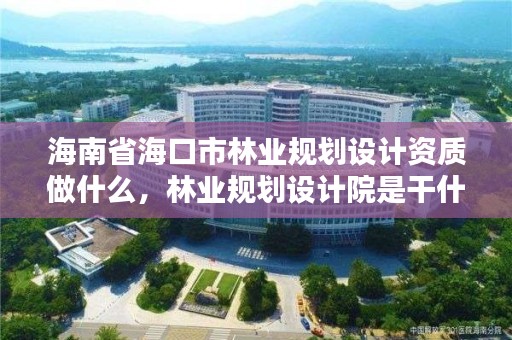 海南省海口市林业规划设计资质做什么,林业规划设计院是干什么的