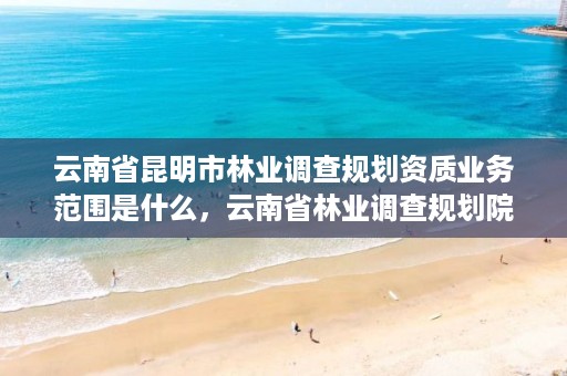 云南省昆明市林业调查规划资质业务范围是什么,云南省林业调查规划院是什么级别