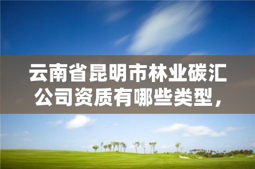 云南省昆明市林业碳汇公司资质有哪些类型，林业碳汇项目pdd