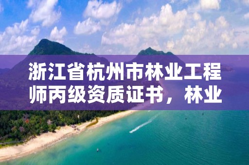 浙江省杭州市林业工程师丙级资质证书,林业工程师资格证书查询