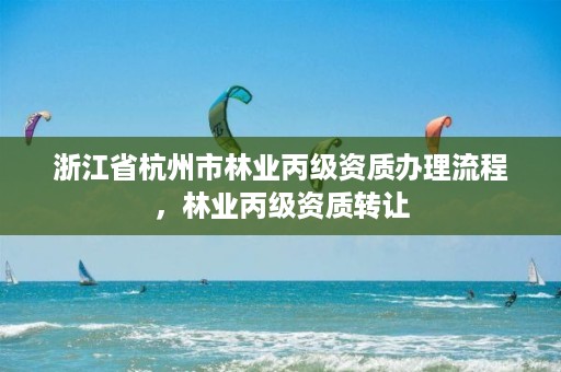 浙江省杭州市林业丙级资质办理流程,林业丙级资质转让